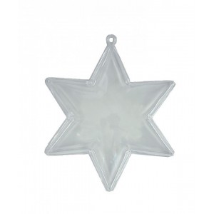 Transparent Plastic Star - Diameter 7 cm